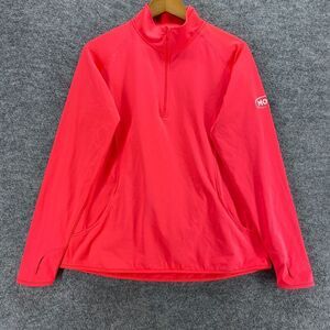 Sport Tek Jacket Women L Large Pink High Neck Zipper Long Sleeve Casual Solid